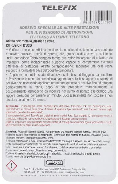 Conf. 12 pz Telefix adesivo specchietti/telepass - Gare Ricambi Auto e  Accessori